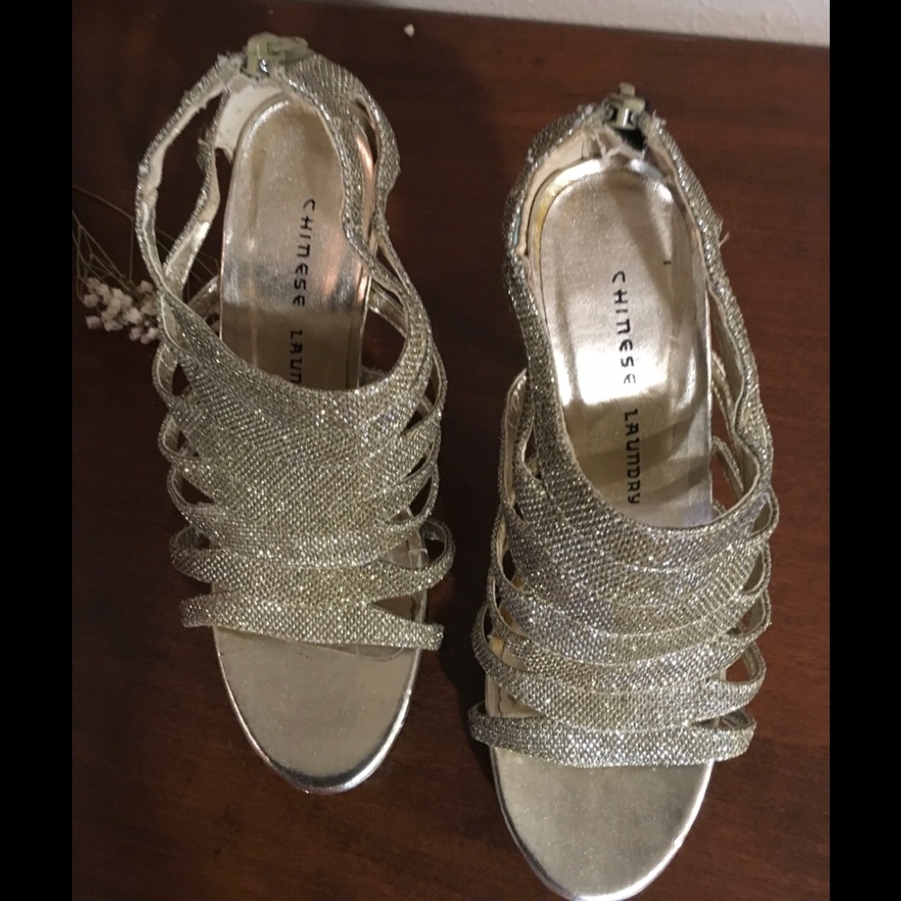 Chinese Laundry Gold Heels